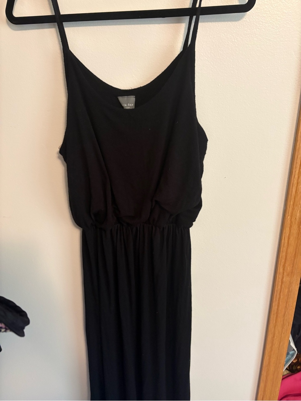 Olivia Rae Black Maxi Dress with Spaghetti Straps